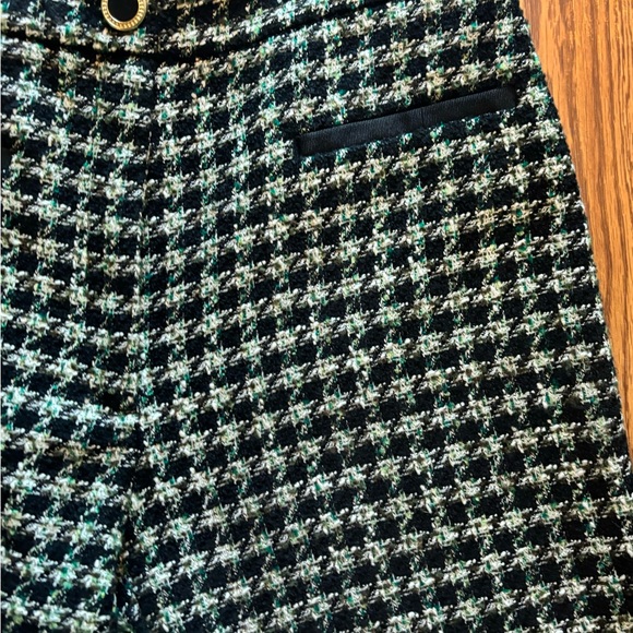 Zara plaid black , cream and green pants - Picture 5 of 12